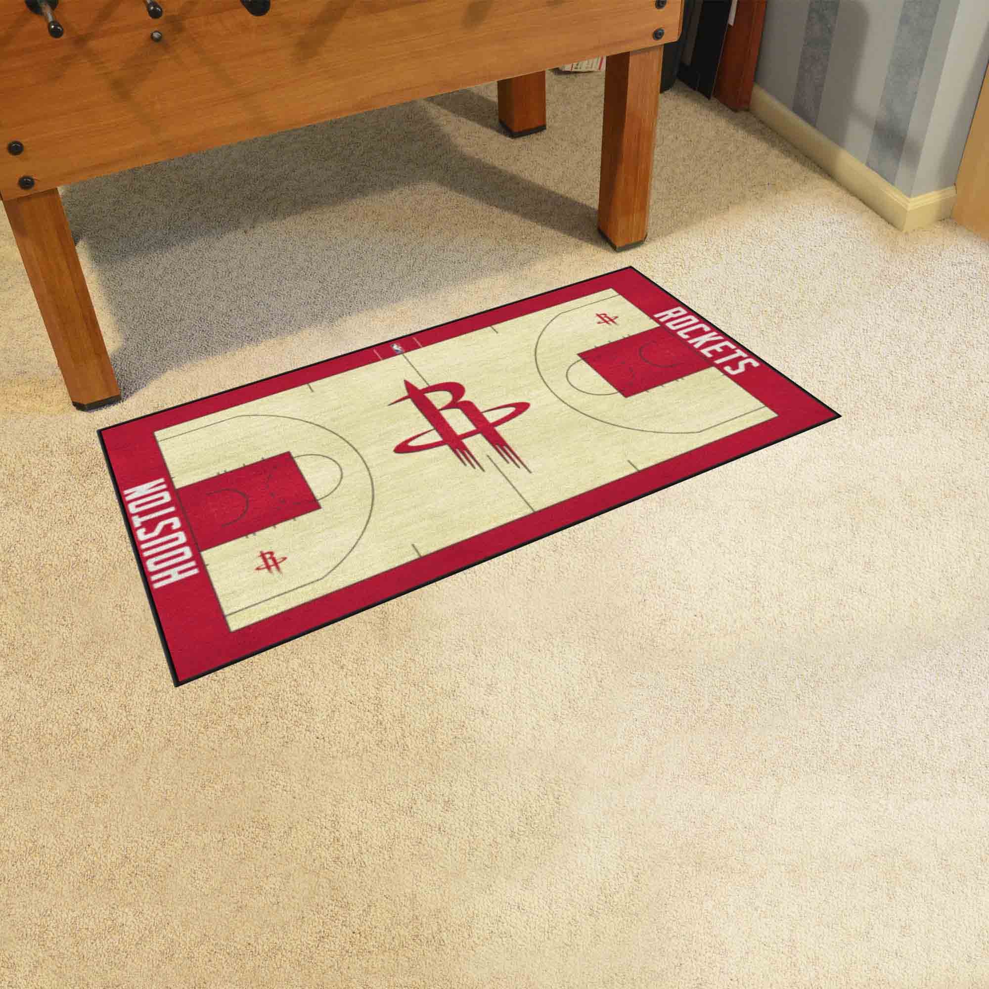 Houston Rockets Basketball Large Court Runner Mat - 30 x 72