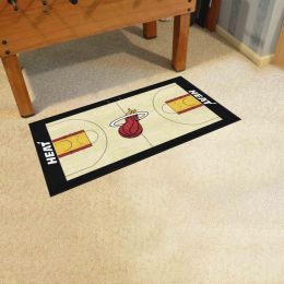 Miami Heat Basketball Large Court Runner Mat - 30 x 72