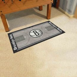 Brooklyn Nets Basketball Large Court Runner Alt Logo Mat - 30 x 72