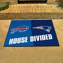 Patriots - Bills House Divided Mat - 34 x 45