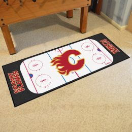 Calgary Flames Rink Runner Mat - Nylon 30 x 72