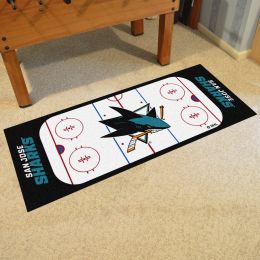 San Jose Sharks Rink Runner Mat - Nylon 30 x 72