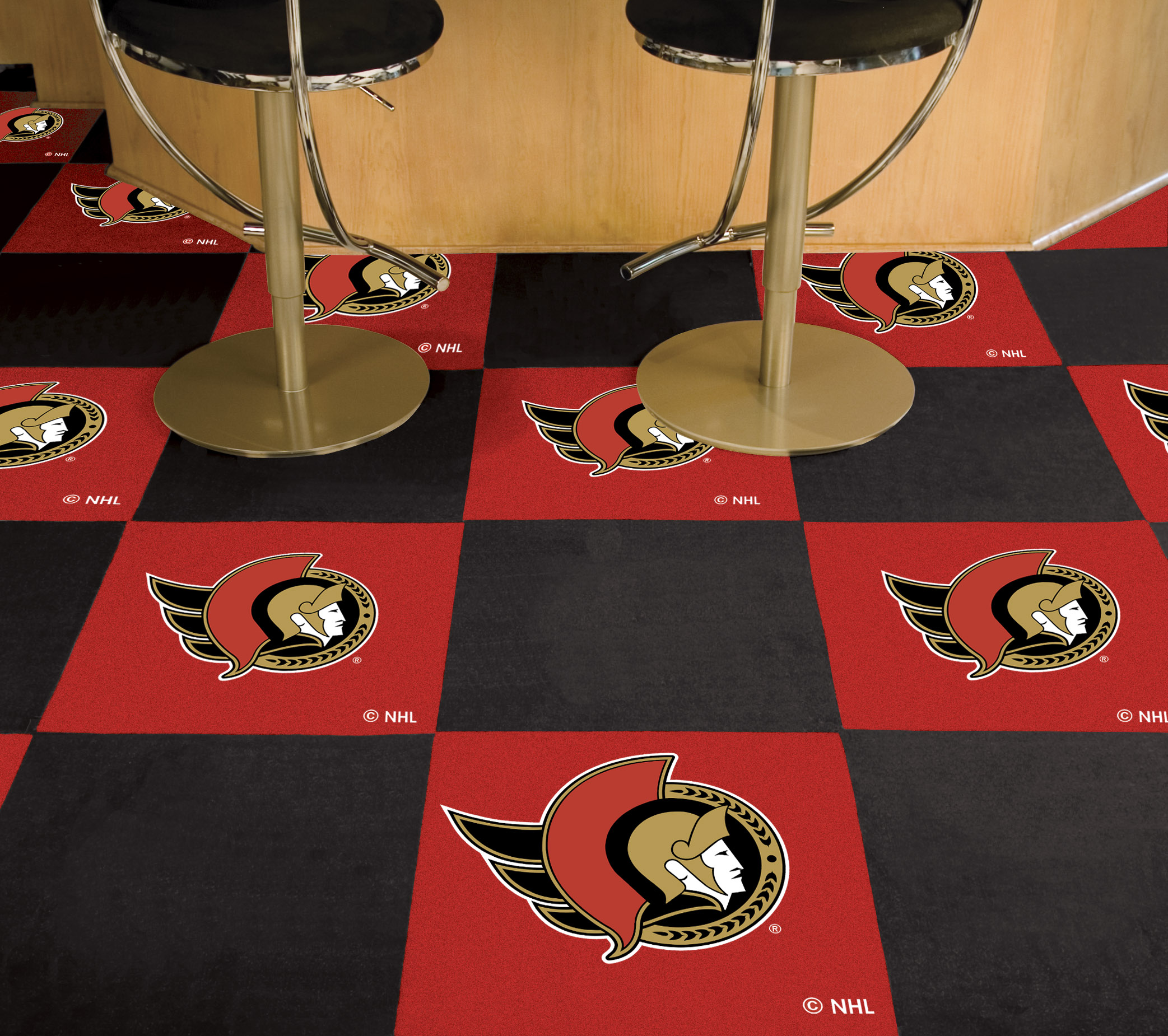 Ottawa Senators Team Carpet Tiles - 45 sq ft