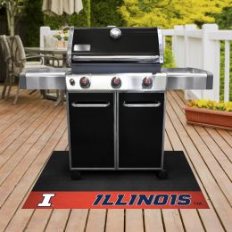 University of Illinois Sports Outdoor  Grill Mat