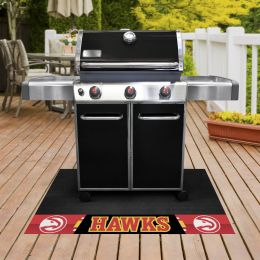 Atlanta Hawks Grill Mat Logo & Wordmark - Vinyl 26 x 42