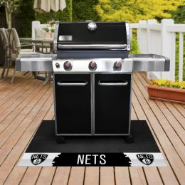 Brooklyn Nets Grill Mat Logo & Wordmark - Vinyl 26 x 42