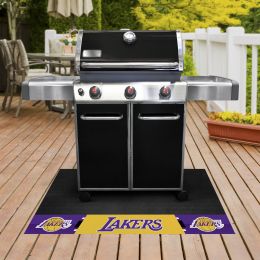 Los Angeles Lakers Grill Mat Logo & Wordmark - Vinyl 26 x 42