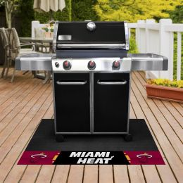 Miami Heat Grill Mat Logo & Wordmark - Vinyl 26 x 42