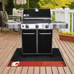 Calgary Flames Grill Mat â€“ Vinyl 26 x 42