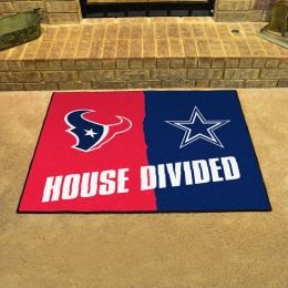 Texans - Cowboys House Divided Mat - 34 x 45