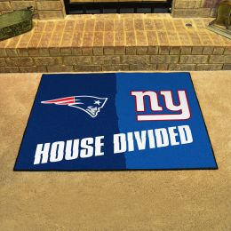 Patriots - Giants House Divided Mat - 34 x 45