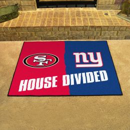 49ers - Giants House Divided Mat - 34 x 45