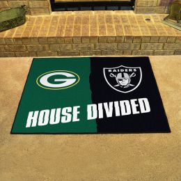 Packers - Raiders House Divided Mat - 34 x 45