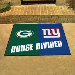 Packers - Giants House Divided Mat - 34 x 45