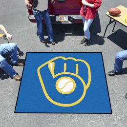 Milwaukee Brewers "Ball in Glove" Tailgater Outdoor Area Rug
