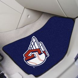 Cleveland Guardians Logo 2pc Carpet Floor Mat Set