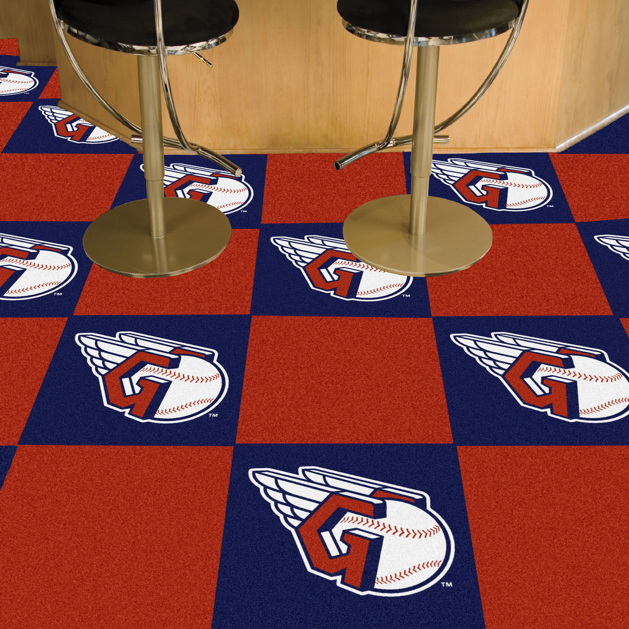 Cleveland Guardians Logo Team Carpet Tiles