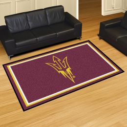 Arizona State Pitchfork Logo 5' x 8'  Area Rug