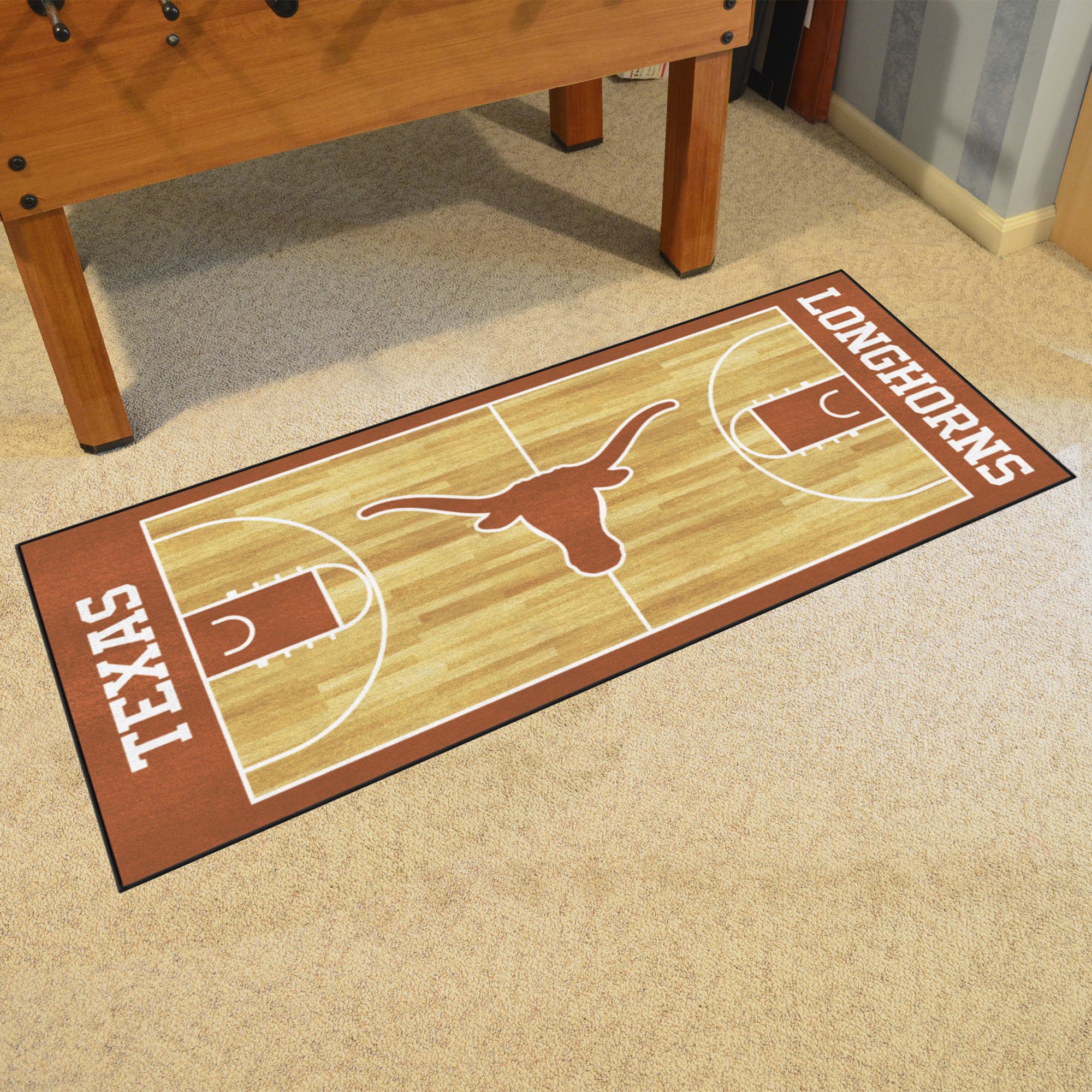 Texas Longhorns Basketball Court Runner Mat - 30 x 72