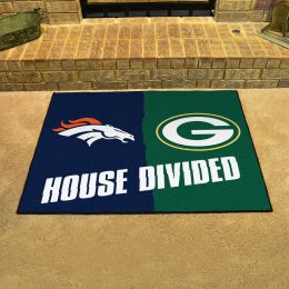 Broncos - Packers House Divided Mat - 34 x 45