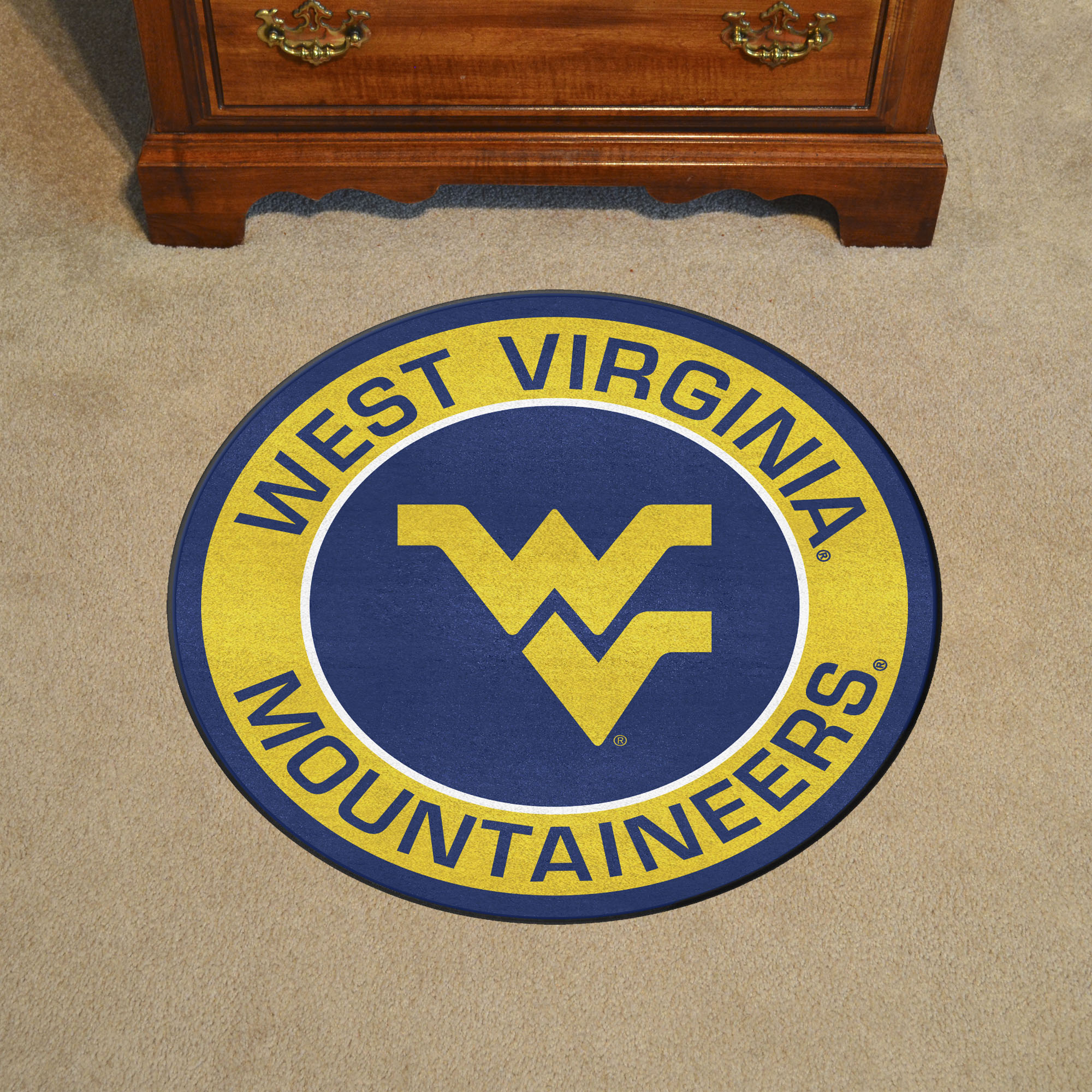 West Virginia University Mountaineers Logo Roundel Mat - 27"