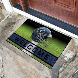 Tennessee Titans Flocked Rubber Doormat - 18 x 30