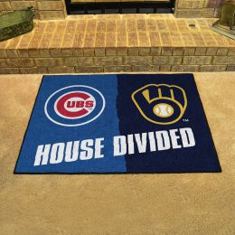 Chicago Cubs – Milwaukee Brewers House Divided Mat