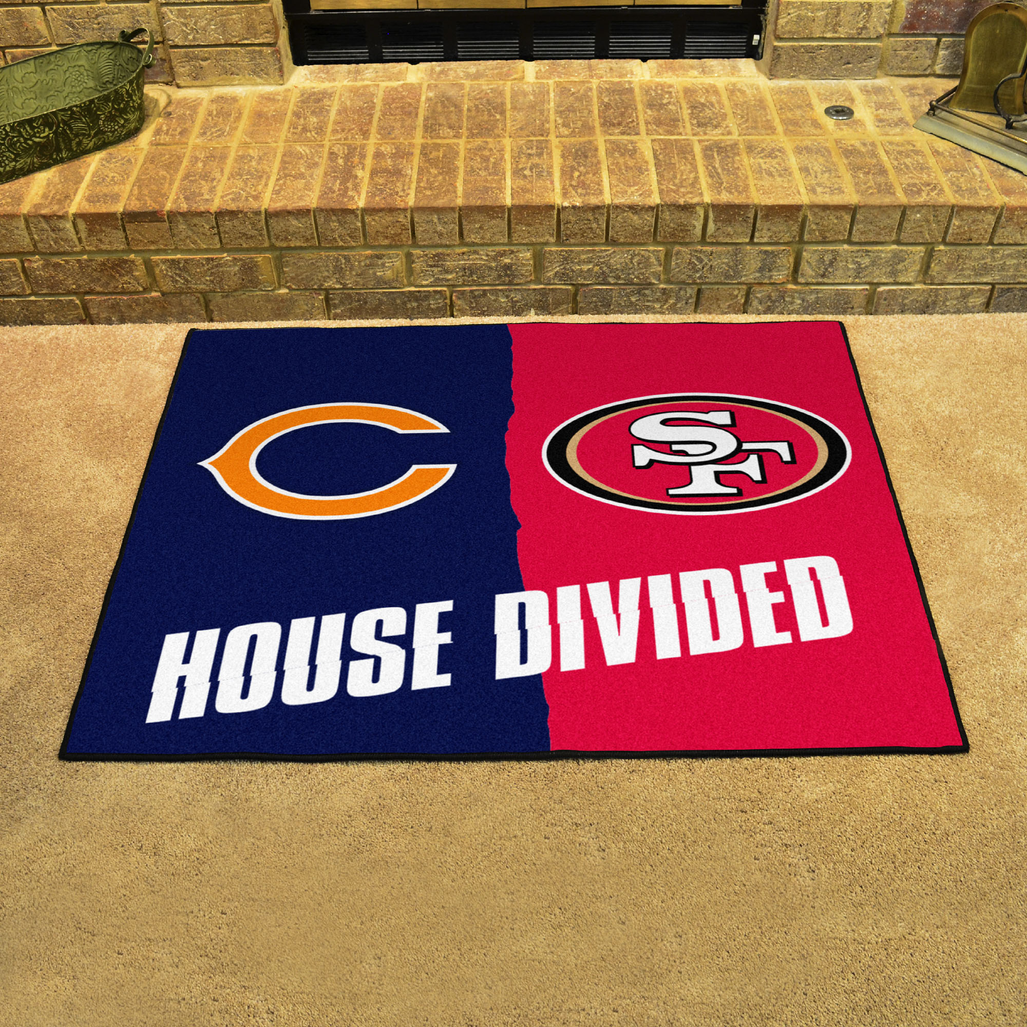 Bears - 49ers House Divided Mat - 34 x 45