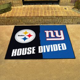 Steelers - Giants House Divided Mat - 34 x 45