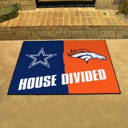 Cowboys - Broncos House Divided Mat - 34 x 45