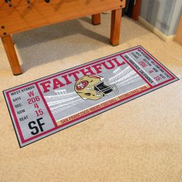 San Francisco 49ers Ticket Runner Mat - 29.5 x 72