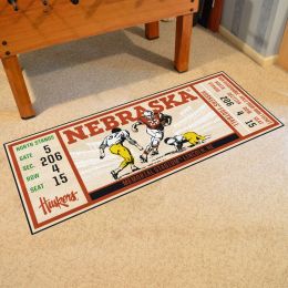 Nebraska Cornhuskers Ticket Runner Mat - 29.5 x 72