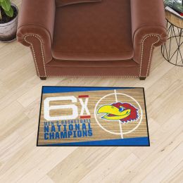Kansas Jayhawks Dynasty Starter Doormat - 19 x 30