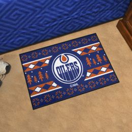 Edmonton Oilers Holiday Sweater Starter Doormat - 19 x 30