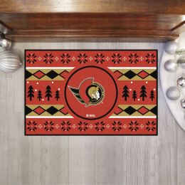 Senators Holiday Sweater Starter Doormat - 19 x 30