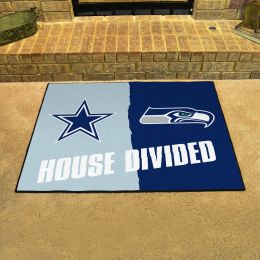 Cowboys - Seahawks House Divided Mat - 34 x 45