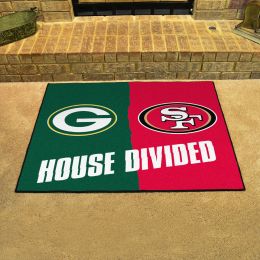 Packers - 49ers House Divided Mat - 34 x 45