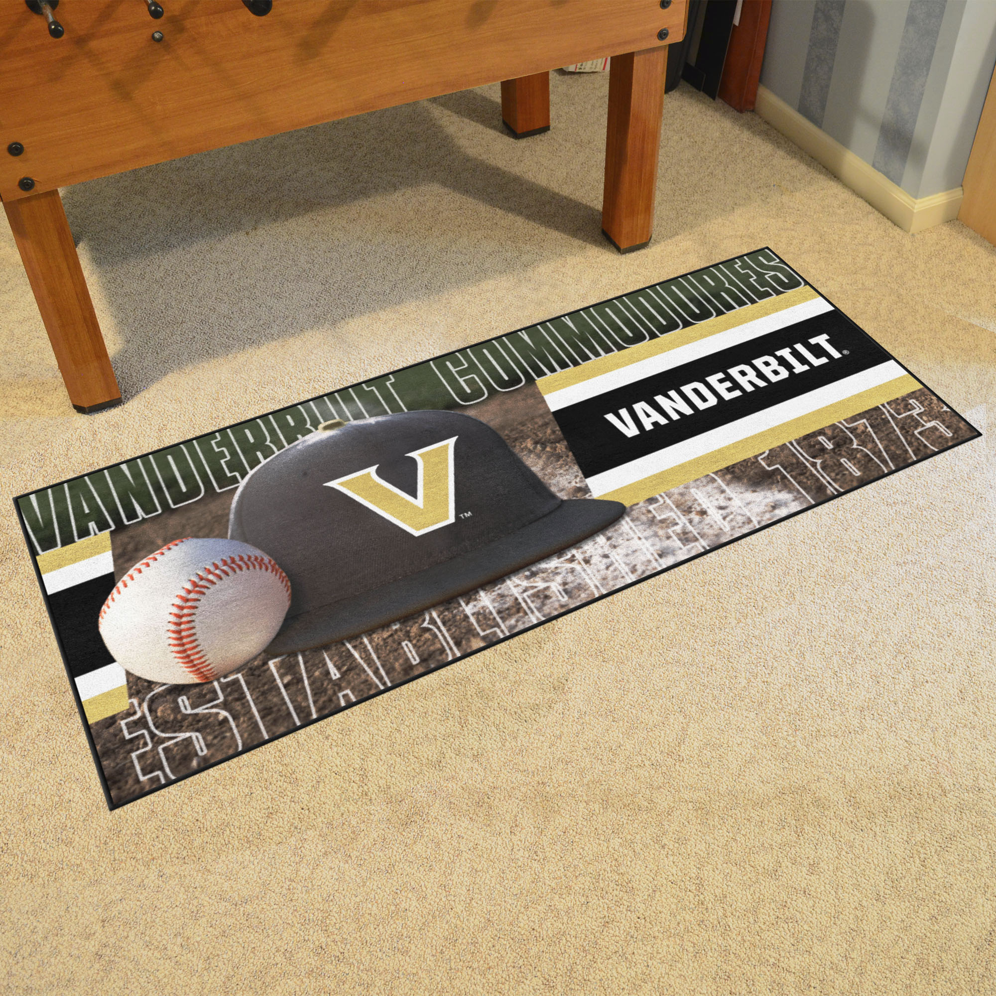 Vanderbilt Commodores Baseball Runner Mat - 29.5 x 72