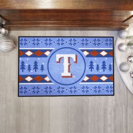 Texas Rangers Holiday Sweater Starter Doormat - 19 x 30