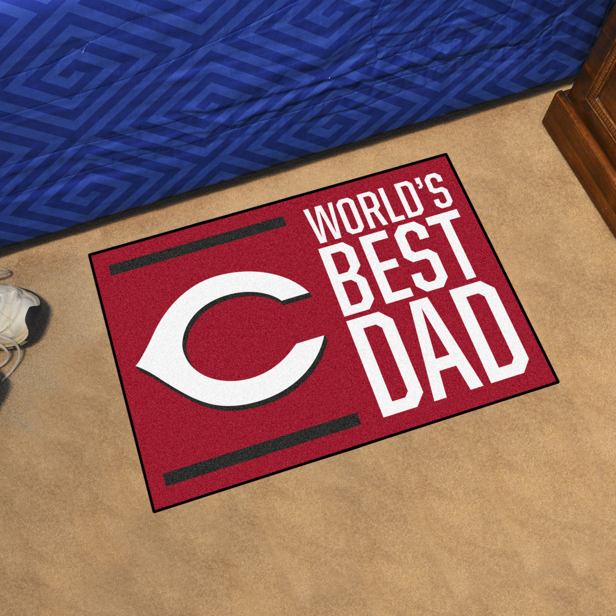 Cincinnati Reds Reds World's Best Dad Starter Doormat - 19x30
