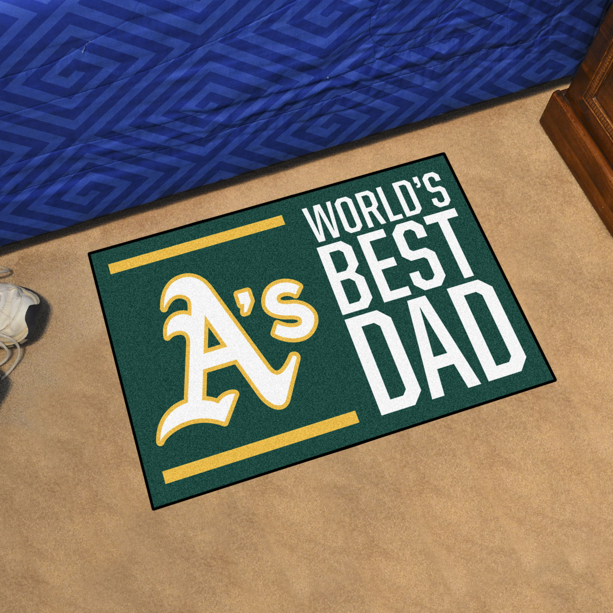 Oakland Athletics A's World's Best Dad Starter Doormat - 19x30
