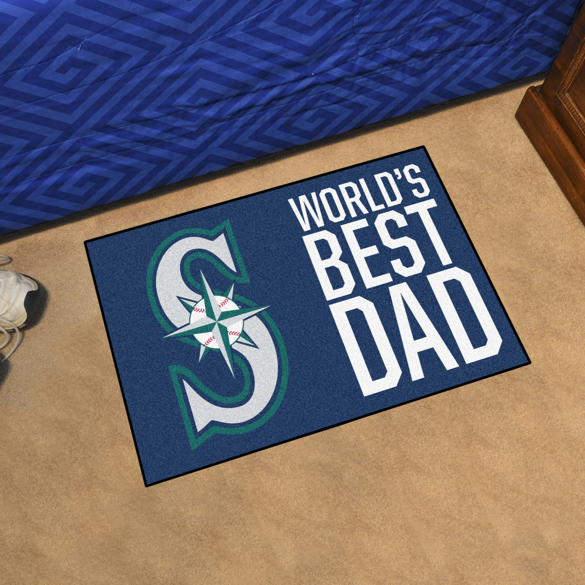 Seattle Mariners Mariners World's Best Dad Starter Doormat - 19x30