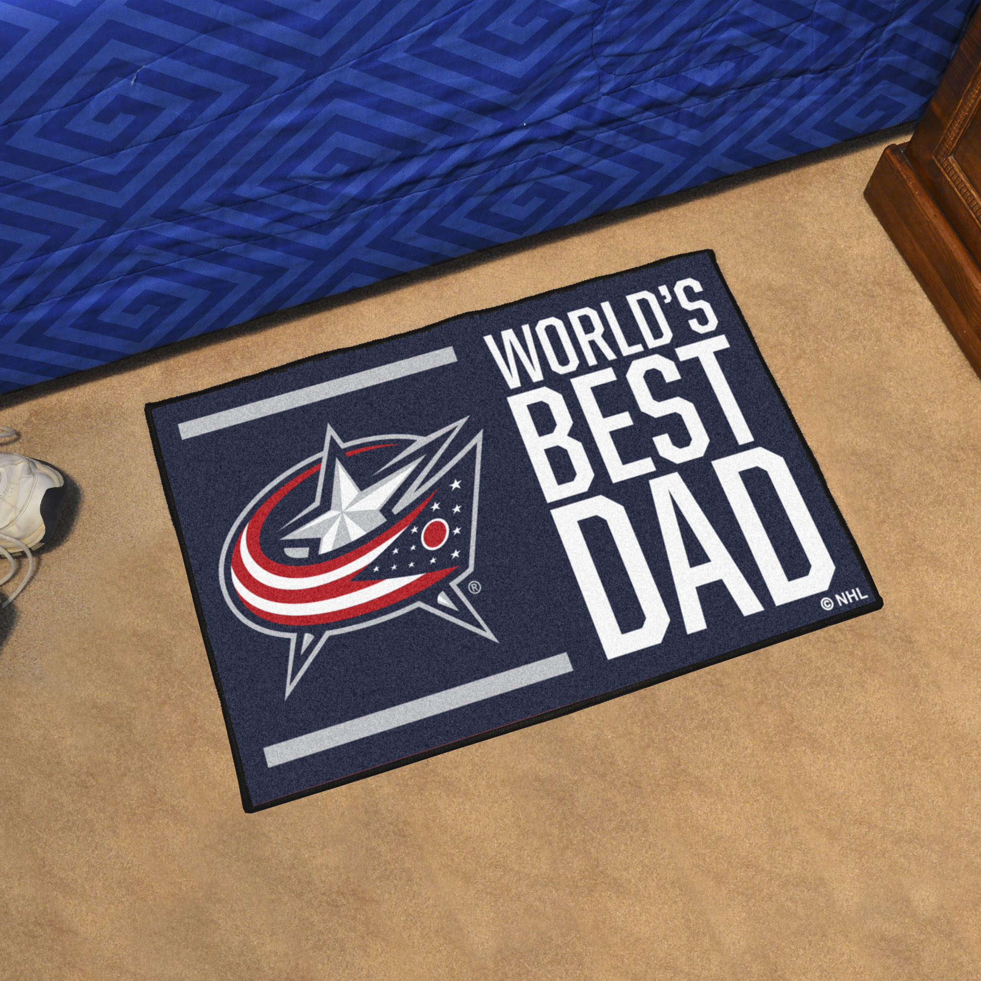 Columbus Blue Jackets Blue Jackets World's Best Dad Starter Doormat - 19x30