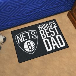 Brooklyn Nets Nets World's Best Dad Starter Doormat - 19x30