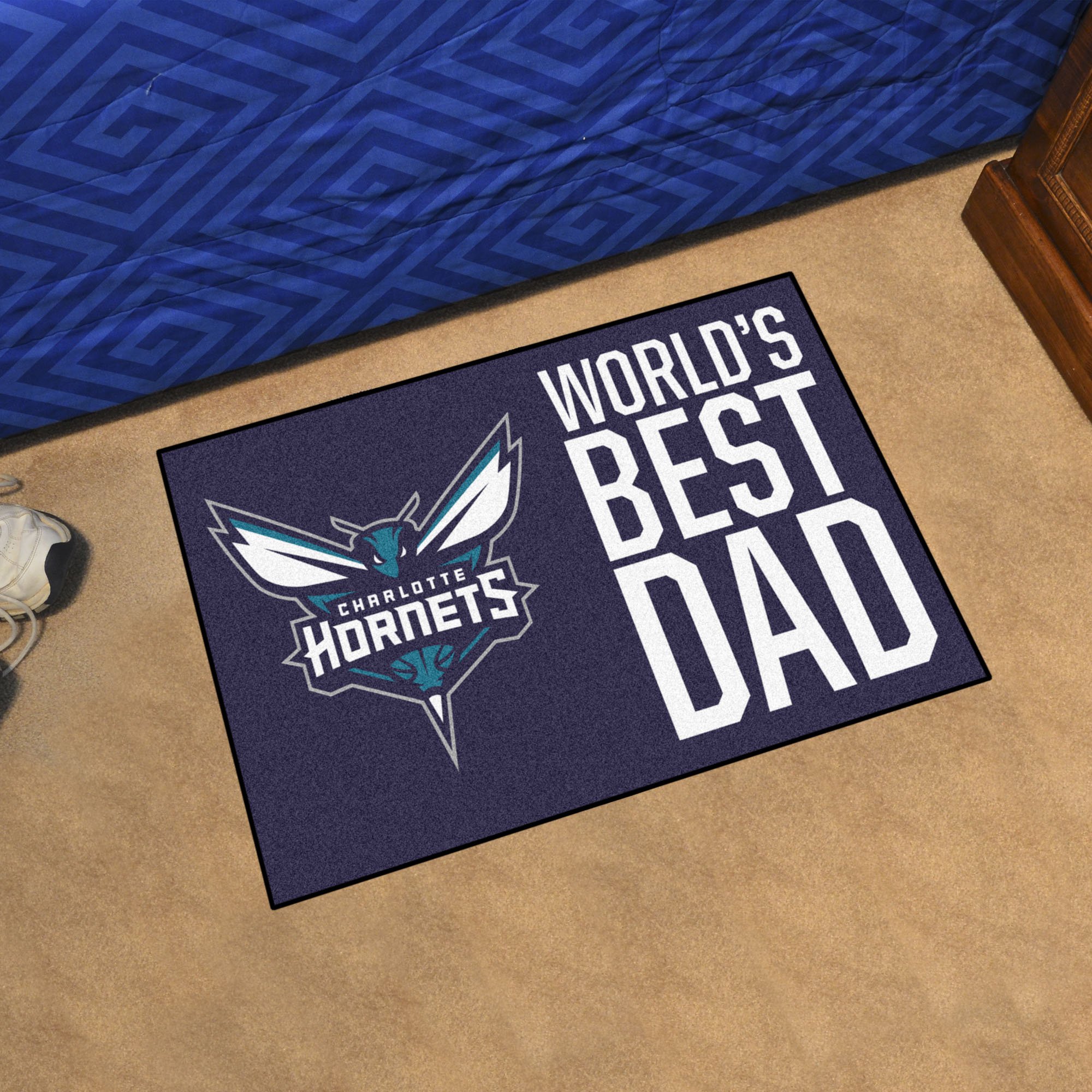 Charlotte Hornets Hornets World's Best Dad Starter Doormat - 19x30