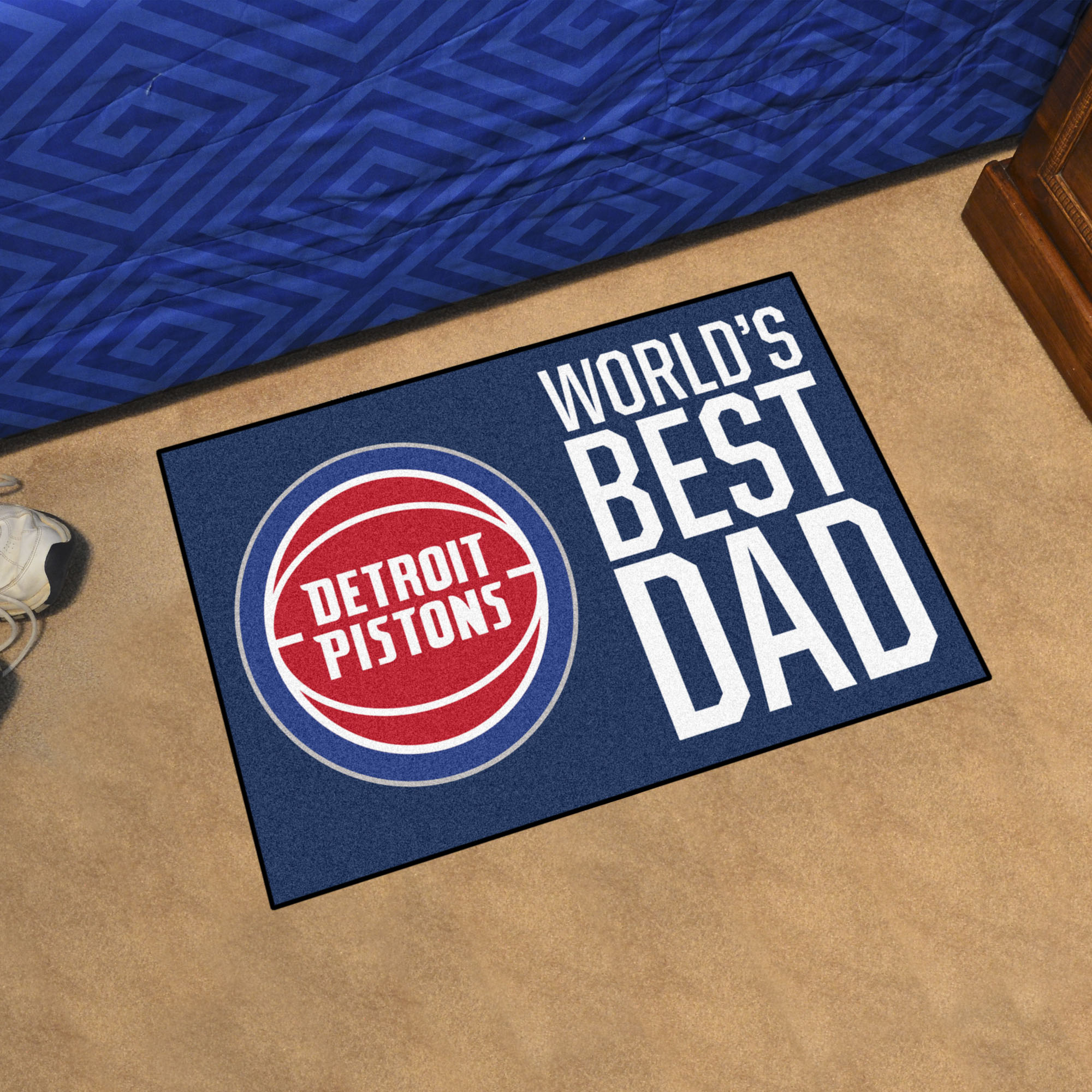 Detroit Pistons Pistons World's Best Dad Starter Doormat - 19x30