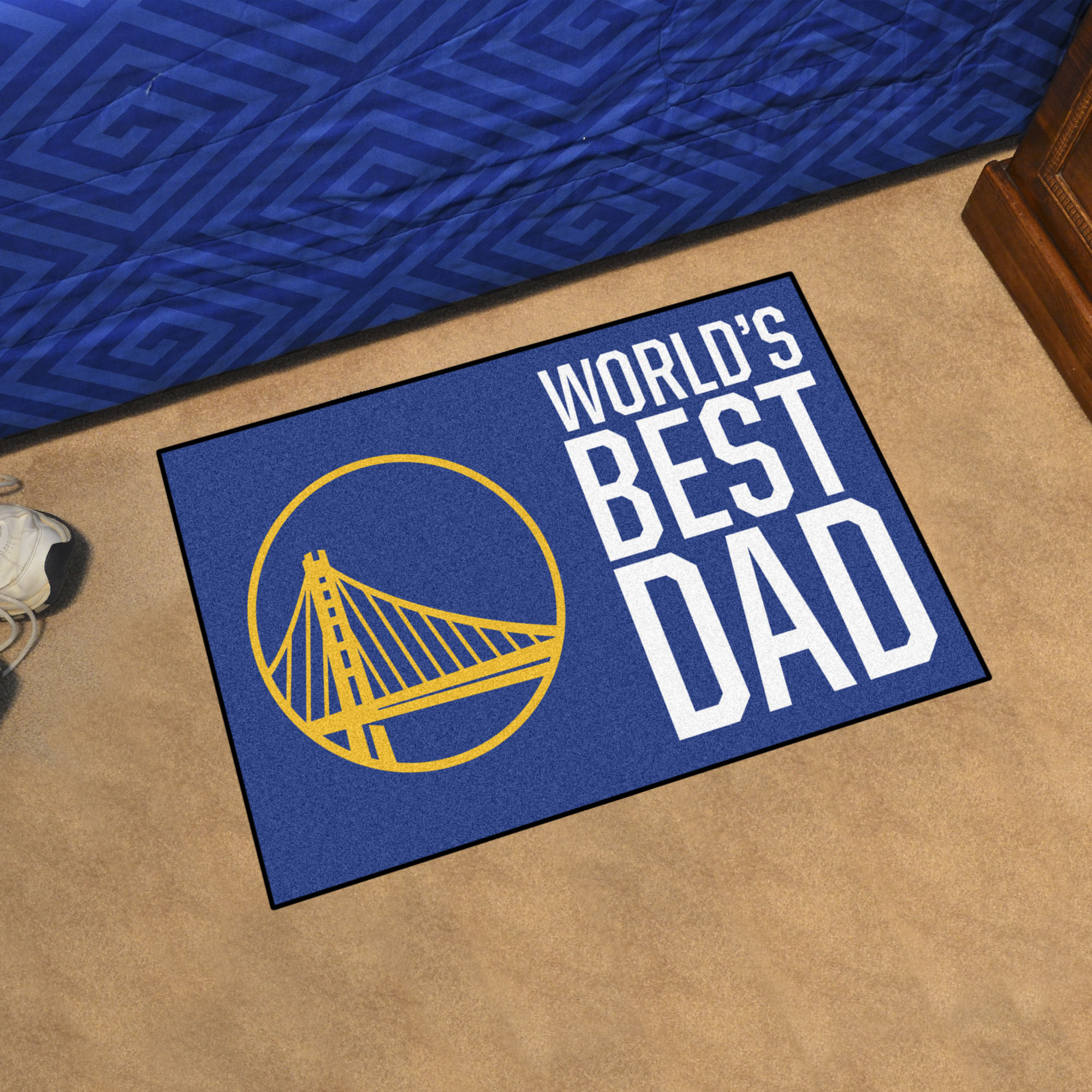 Golden State Warriors Warriors World's Best Dad Starter Doormat - 19x30