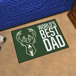Milwaukee Bucks Bucks World's Best Dad Starter Doormat - 19x30