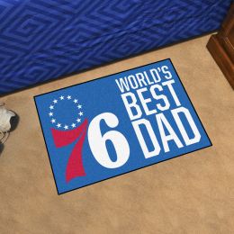 Philadelphia 76ers 76ers World's Best Dad Starter Doormat - 19x30