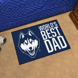 University of Connecticut Worlds Best Dad Starter Doormat - 19" x 30"